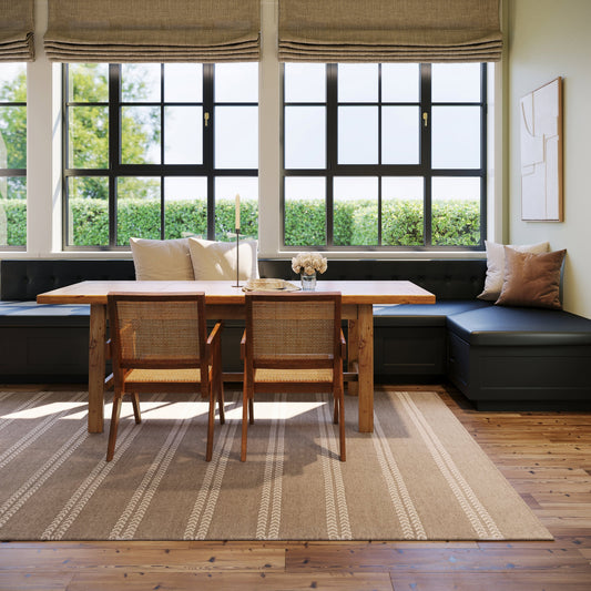 York Striped Wool Rug by Nate Berkus | Brown | Rug | Annie Selke - Light House Co.