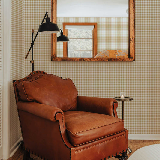 Gingham Check Peel and Stick Wallpaper | WALLPAPER | Tempaper - Light House Co. US