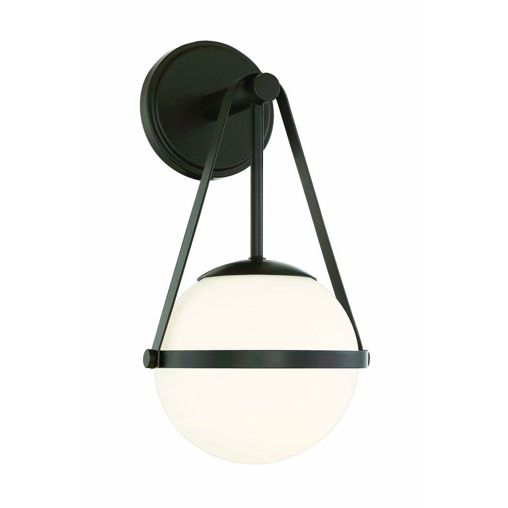 Polson 1-Light Wall Sconce in Matte Black