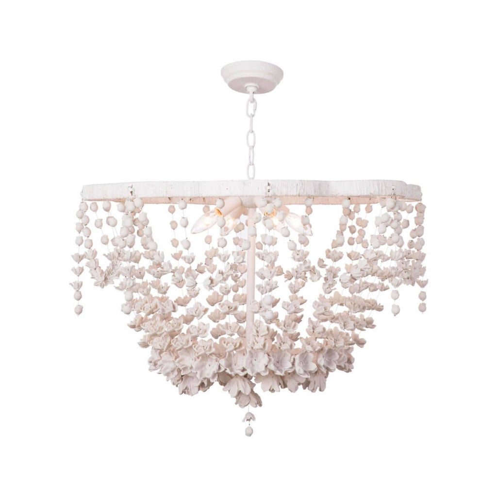 Vanessa Basin Chandelier in white