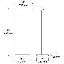 Dessau Floor Lamp | Floor Lamps | Visual Comfort Modern - Light House Co.