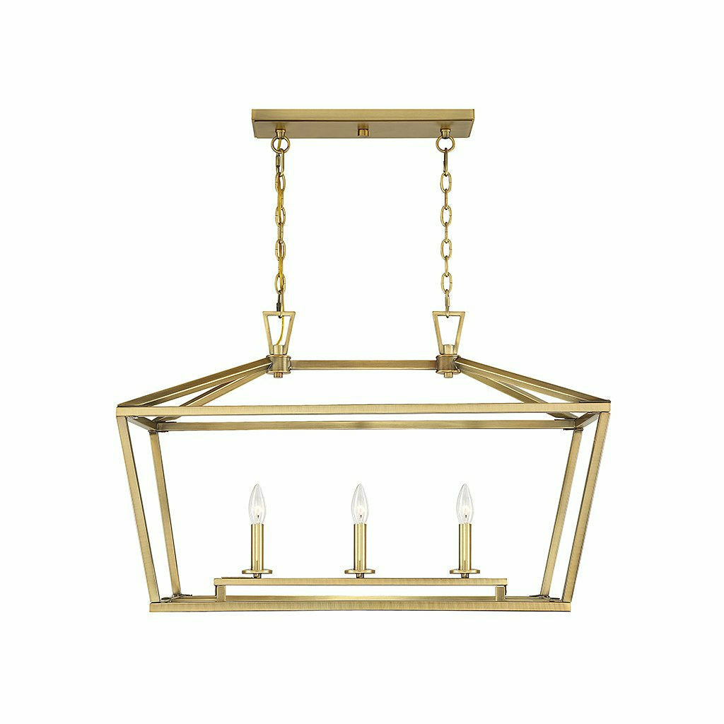 Townsend Linear Chandelier | Warm Brass