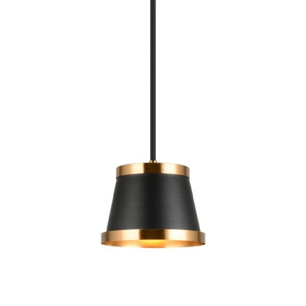 Small Caske Pendant | Aged Gold Brass/Black