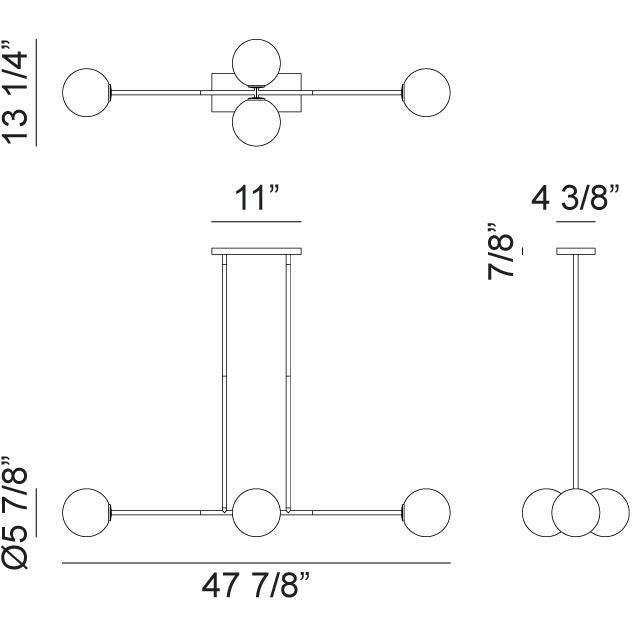 Novo 4 Light Chandelier | Chandeliers | Matteo - Light House Co.