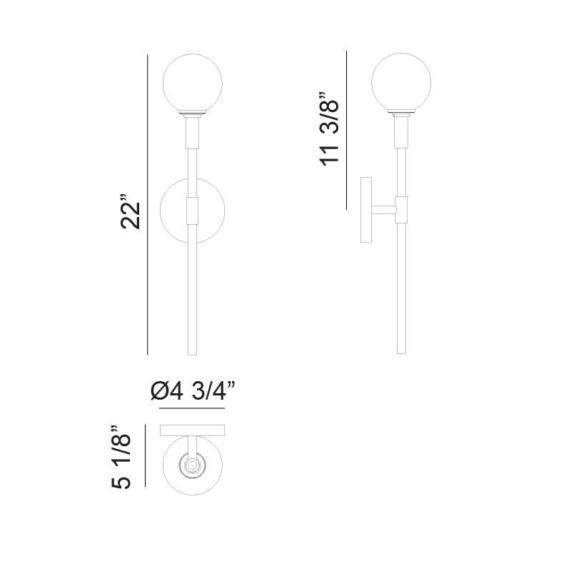 Candlestix Wall Sconce - Light House Co.