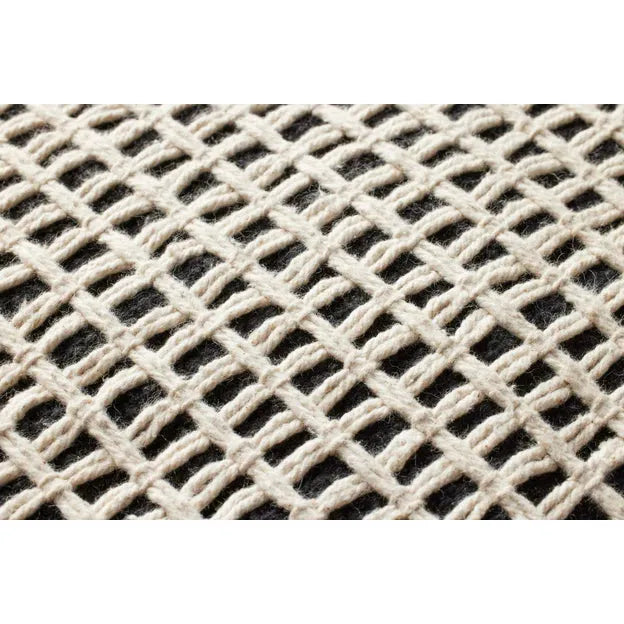 Darius Black / Ivory Pouf - Light House Co.
