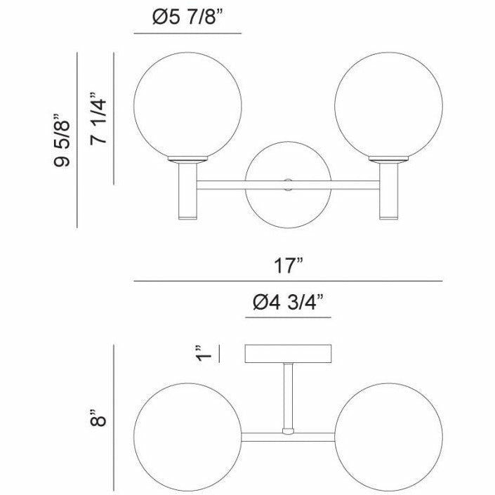 Cosmo Two Light Vanity | Vanity Light | Matteo - Light House Co.