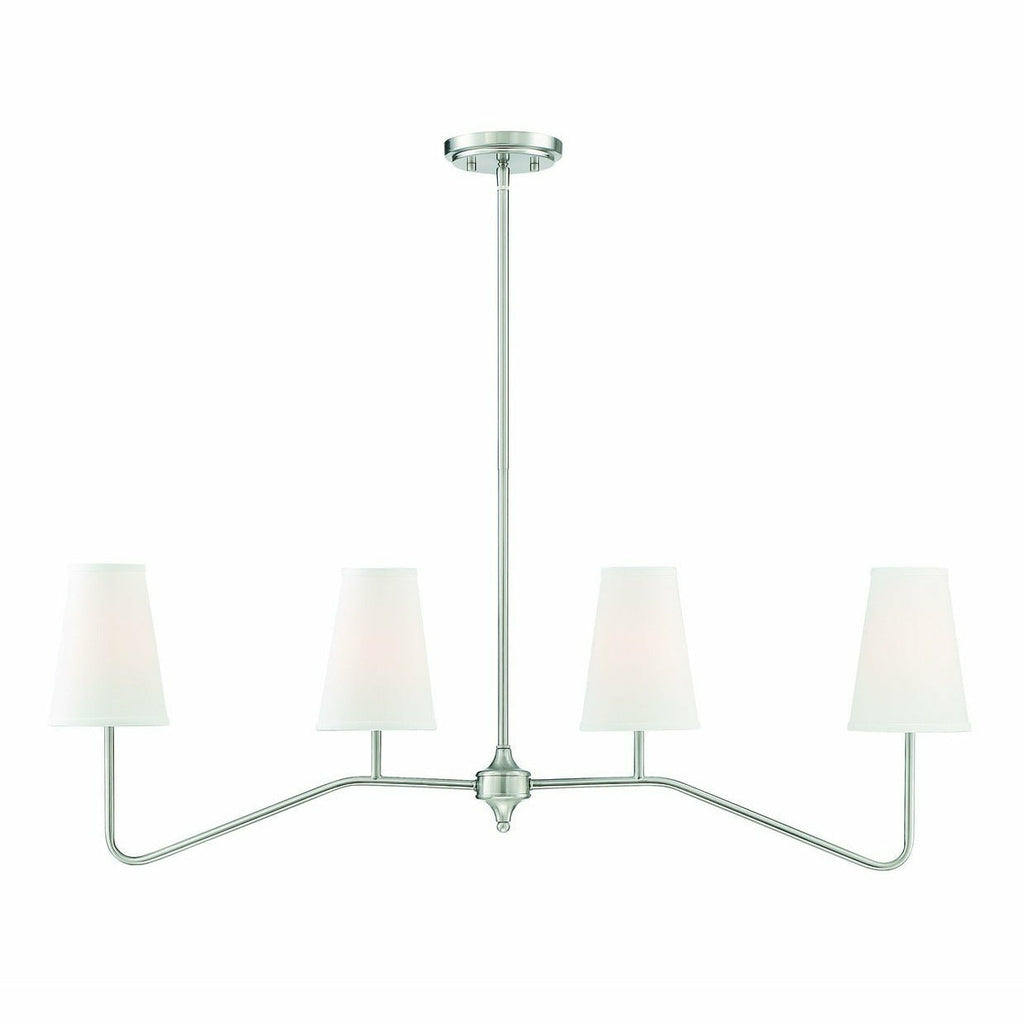 Lily Linear Chandelier | Brushed Nickel
