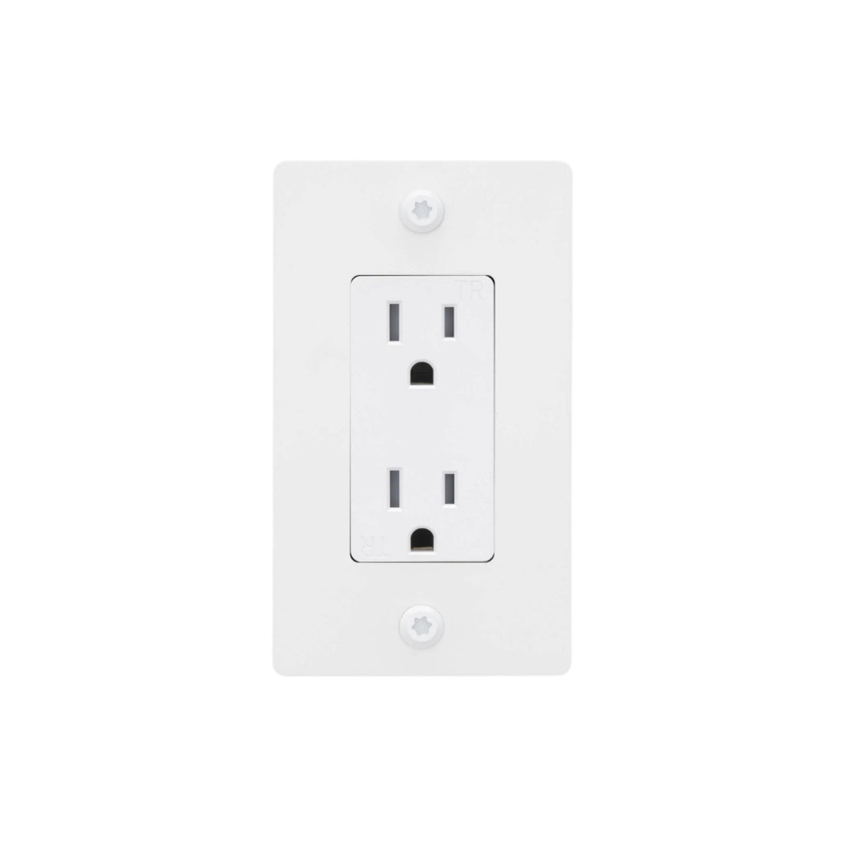 1G Duplex Outlet / Linear / Without Logo / White