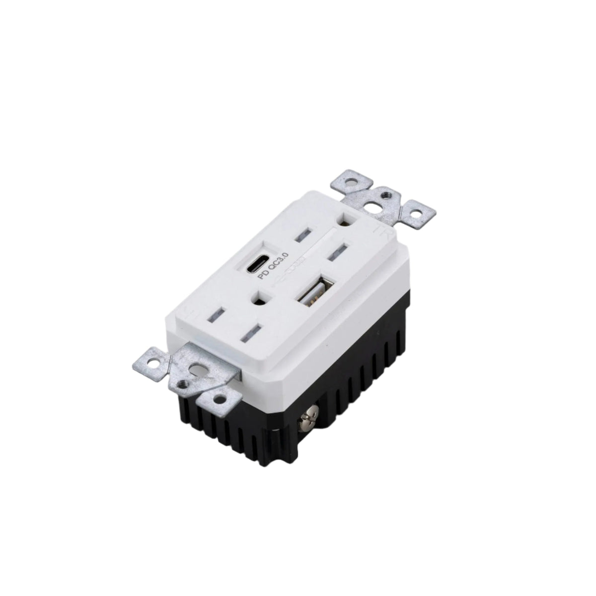 Outlet Module - Duplex & 2 USB-A + C - White