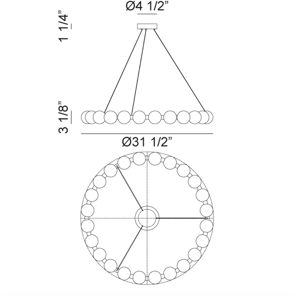 Oni 31" Circular LED Pendant | Chandeliers | Matteo - Light House Co.