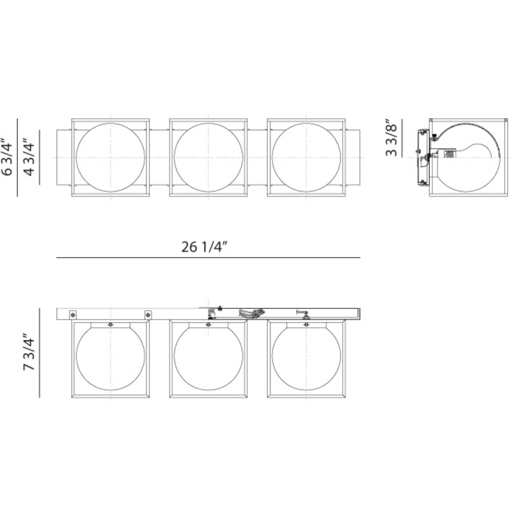 Squircle 3-Light Vanity | Vanity Light | Matteo - Light House Co.