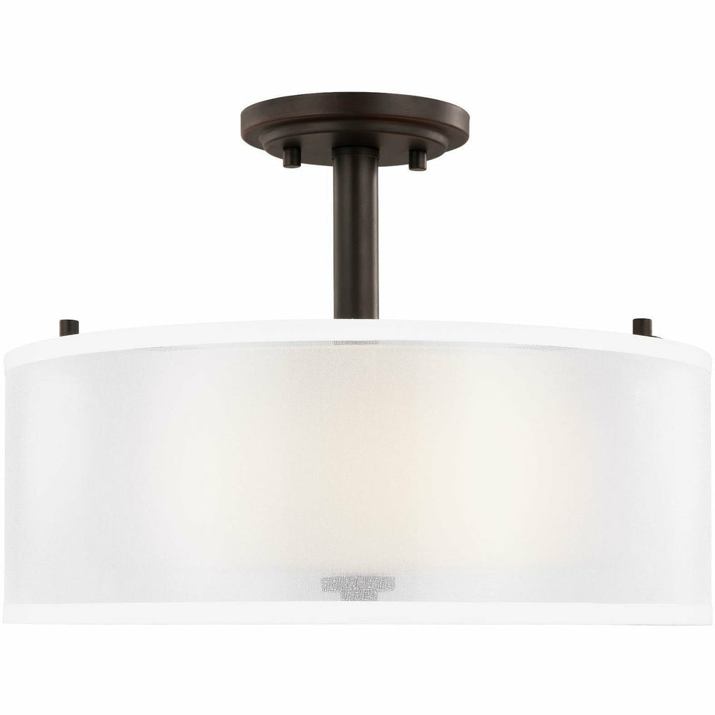 Elmwood Park Two Light Semi-Flush Mount | Flush Mounts | Generation Lighting - Light House Co.