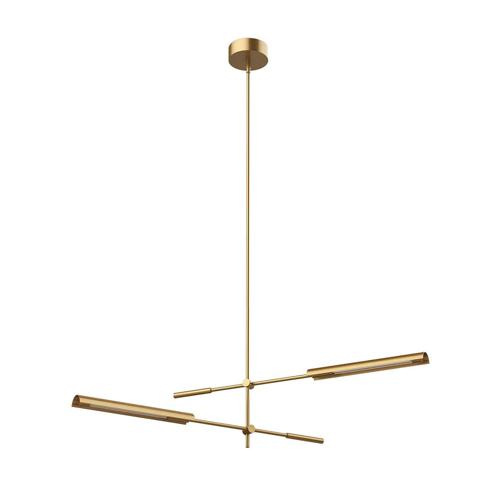 Astrid 2 Light Chandelier in brass