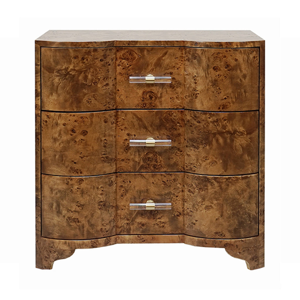 Suret Side Table - Dark Burl Wood